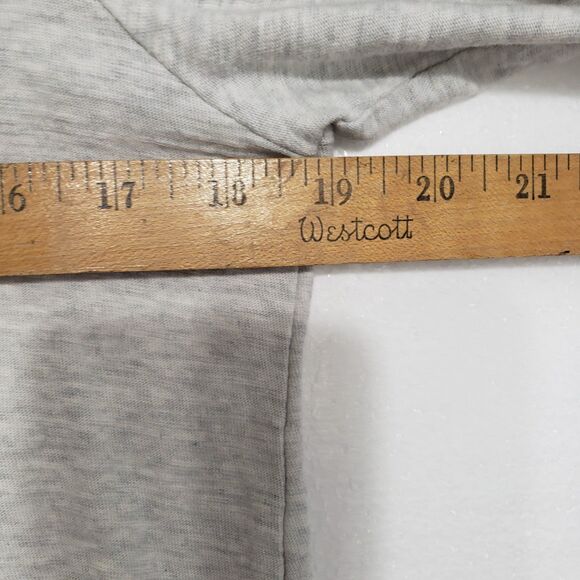 purejill Woman's 3/4 Sleeve 100% Cotton High-Low Tunic Grey Blouse, Size Small - Picture 4 of 8